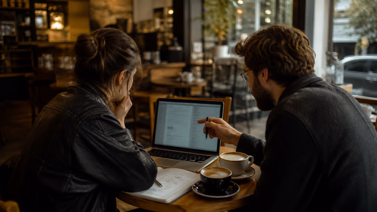 two people discussing dark web links